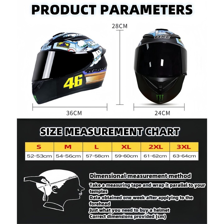 Casca integrala motocicleta VPUINEFE, viziera rezistenta la zgarieturi, alb-verde, L