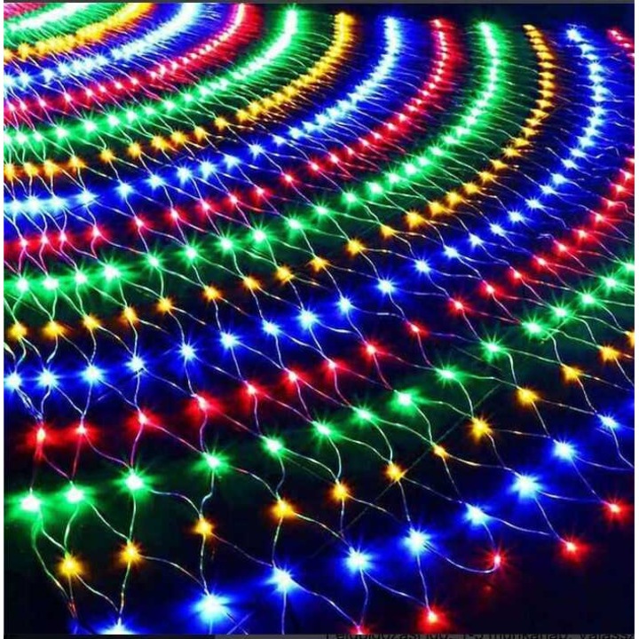 Aigostar Елементна Коледна Мрежа от 300 LED RGB цветни светлини, 4,4 x 1,6 метра