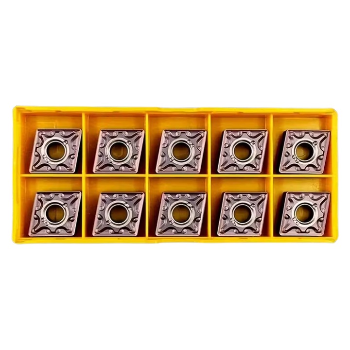 Set placute amovibile pentru strunjire, CNMG120408-MA, 1.2 CM, pentru prelucrarea otelului si a inoxului - 10 bucati