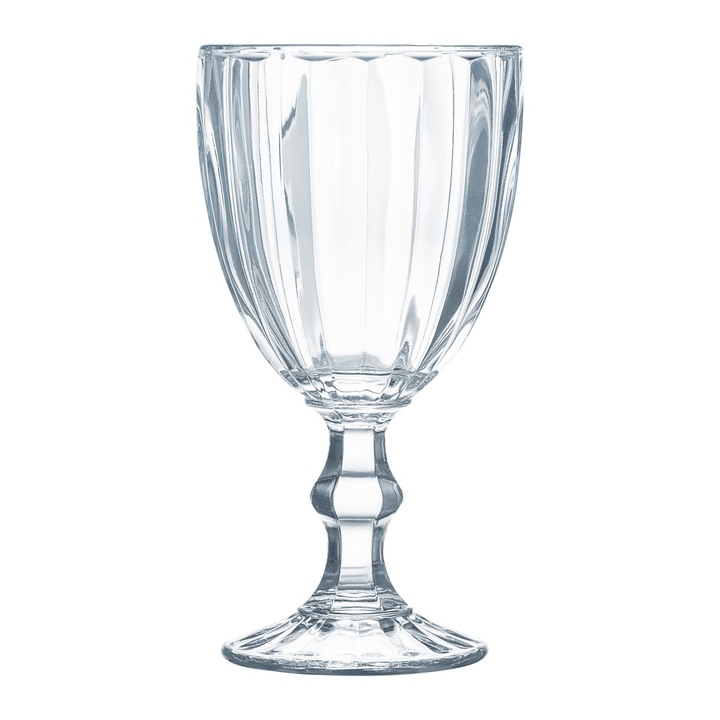 Pahar vin cu picior AMBITION Ribs, 320ml, sticla