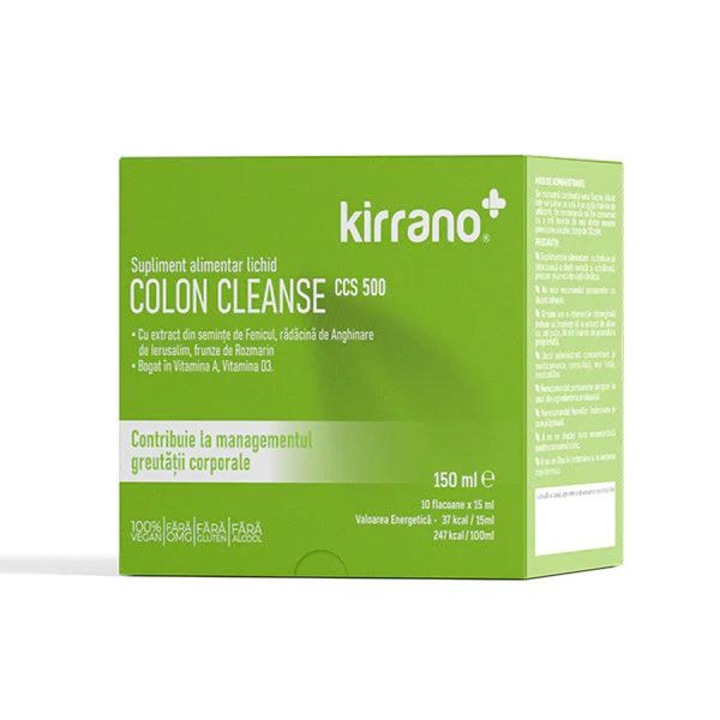 Colon Cleanse by Kirrano, Sustine sanatatea tractului digestiv, Imbunatateste tranzitul intestinal, Ajuta la eliminarea toxinelor si la mentinerea sanatatii intestinale si hepatice
