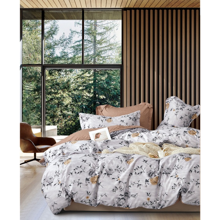 Nonsuch ágyneműhuzat garnitúra, 3 részes, pamut, virágmintás, 140x200cm, párnahuzatok 70x90cm/40x50cm