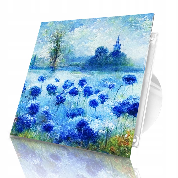 Set Ventilator De Baie Cu Higrostat Si Clapeta De Retur, Dospel, Wch 100, 160x160 mm, Capacitate 100 M3/H, Material Abs, Grad De Protectie Ipx2, Nivel De Zgomot 40 Db, Albastru