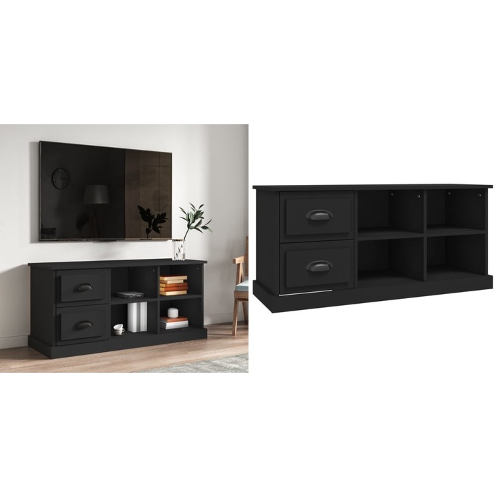 Comoda TV, negru, 102x35, 5x47, 5 cm, lemn prelucrat