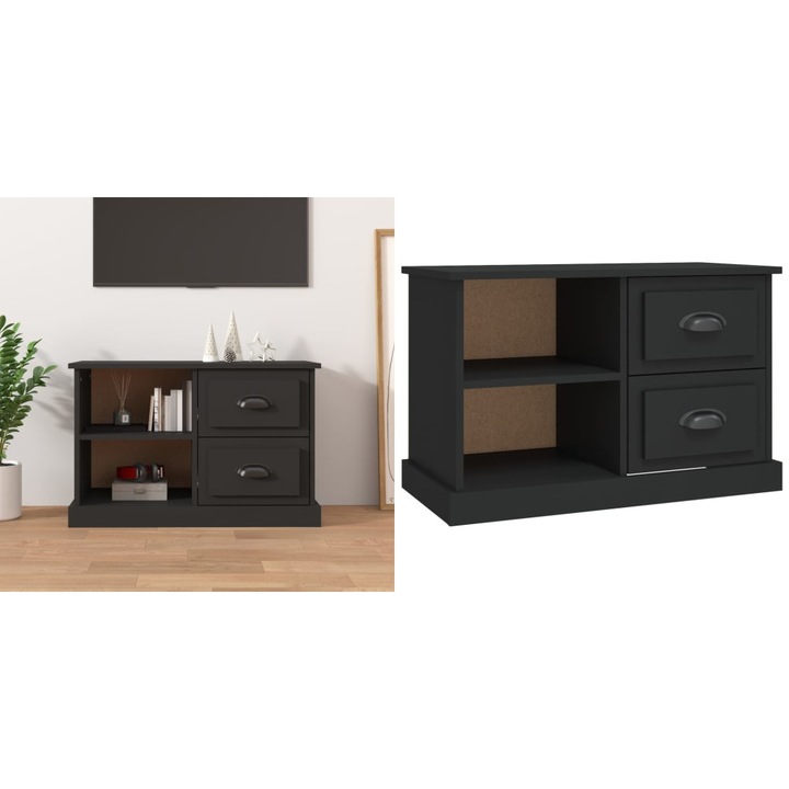 Comoda TV, negru, 73x35, 5x47, 5 cm, lemn prelucrat