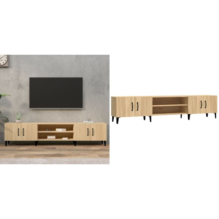 Comoda TV, stejar sonoma, 180x31, 5x40 cm, lemn prelucrat