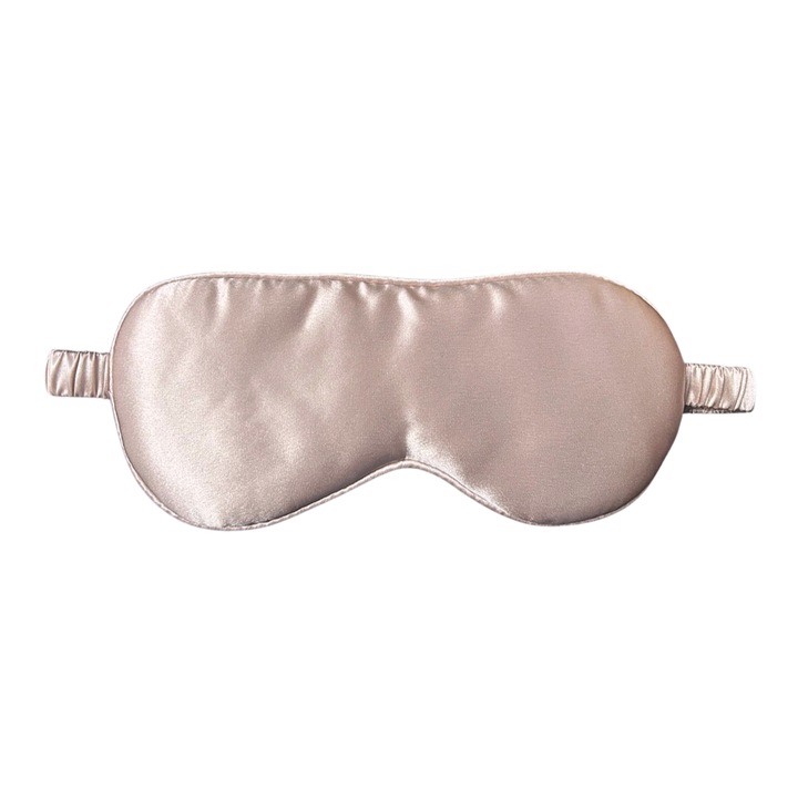 Masca de Somn din Matase Naturala 22 momme, Matasia, Roz Pudra, Hipoalergenica, Standard