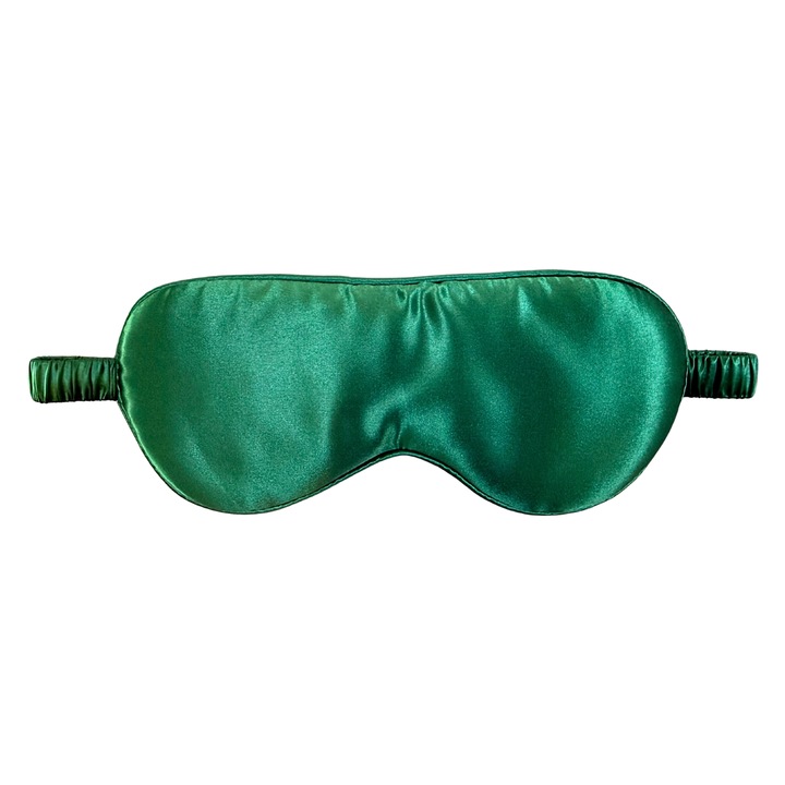 Mască de Somn din Mătase Naturală 22 Momme, MATASIA, Verde Smarald, Design Standard