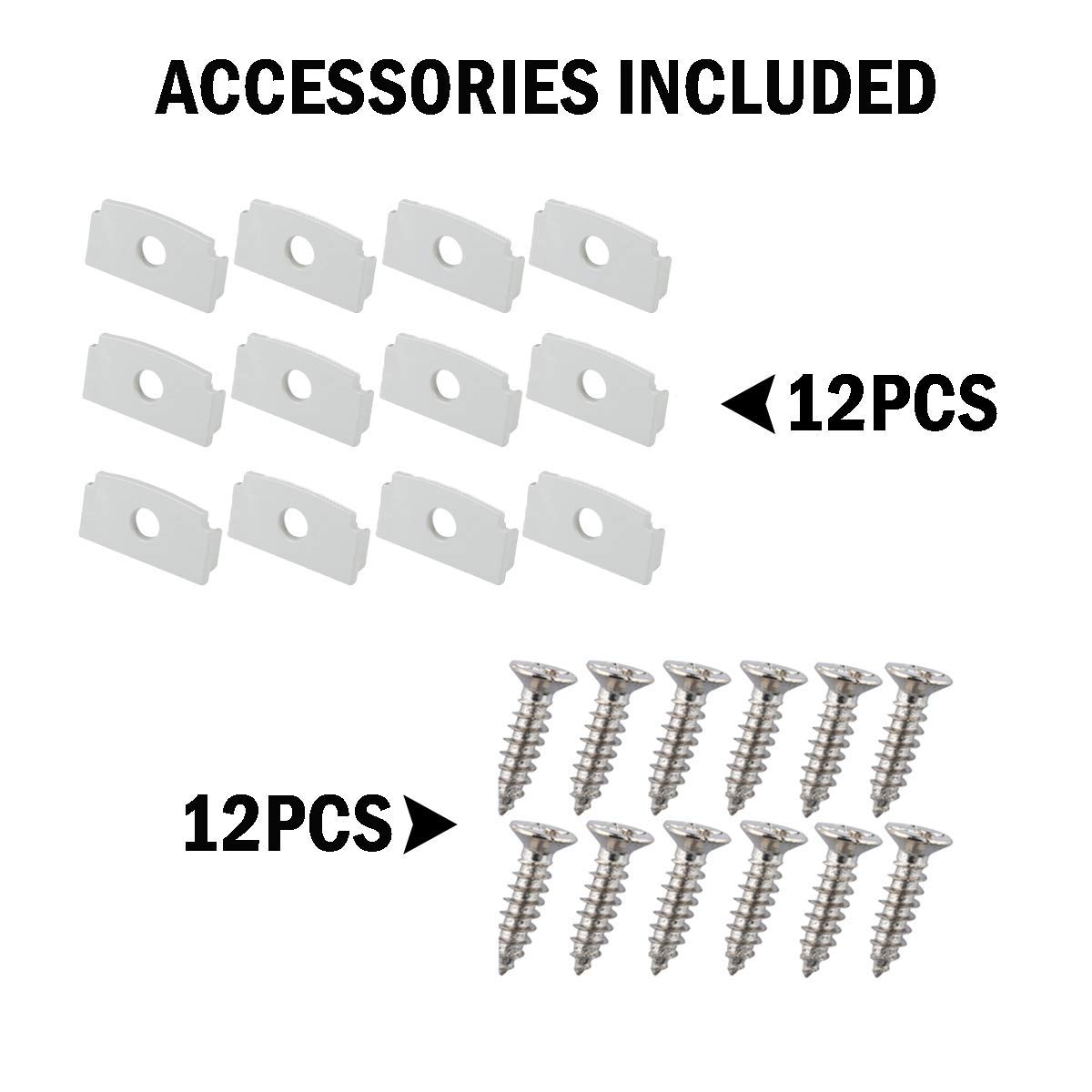 Profil aluminiu pentru banda LED, StarlandLed, set 6x1m, anodizat ...