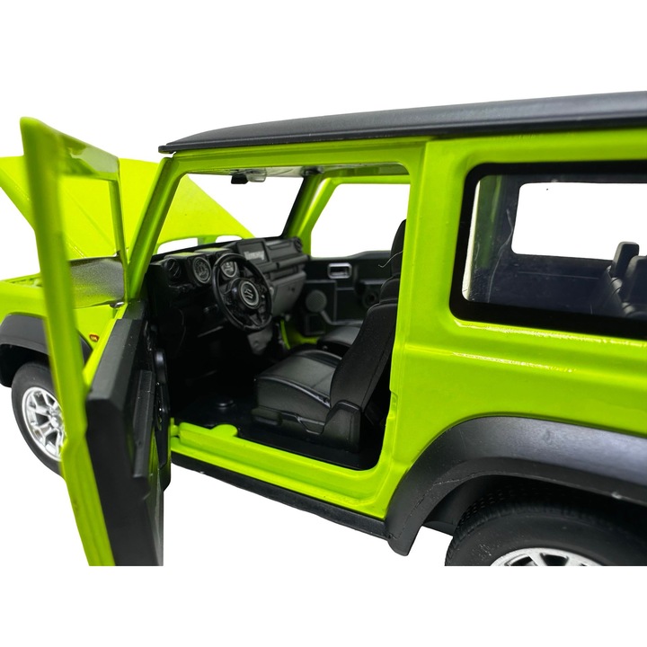 Macheta Suzuki Jimmy verde 1:24 replica metal lumini si sunete deschide usile