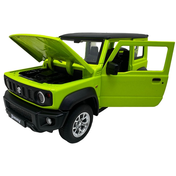 Macheta Suzuki Jimmy verde 1:24 replica metal lumini si sunete deschide usile