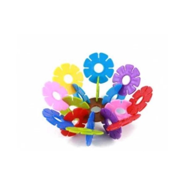 Színes műanyag hópehely csatlakozó építőelem készlet – vegyes színek – 300 g