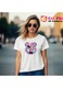 Tricou Dama Minnie Mouse Floral, Alb