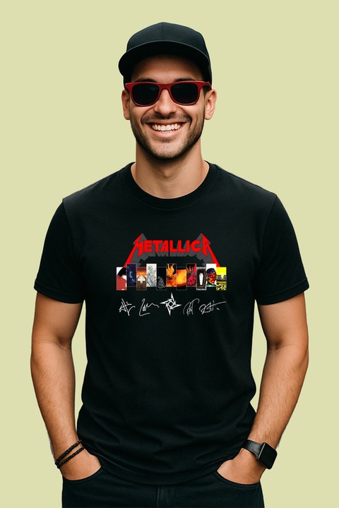 Tricou Barbat Metallica Albums, Negru