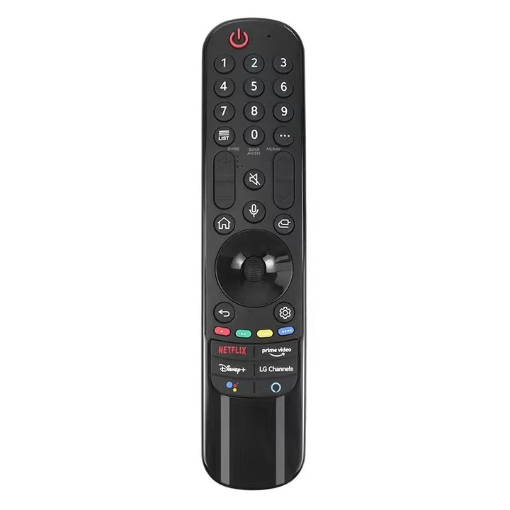 TV távirányító, AN-21GA modell, fekete, LG-vel kompatibilis, programozás nélkül, egyszerűen használható, eredeti távirányító helyettesítője, 110g