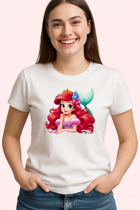 Tricou Dama Ariel Mica Sirena, Alb