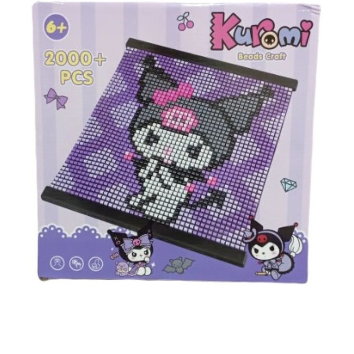 Set Mozaic 3D cu Margele Kuromi – 2000+ Piese, Art & Craft pentru Copii, Joc Creativ DIY