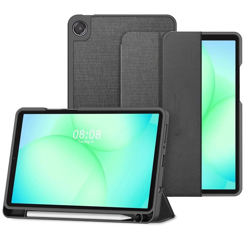 Husa Tech-Protect SC Pen Canvas compatibila cu Samsung Galaxy Tab A9 / A11 / X110 / X115 / X133 / X135, 8.7 inch, Gri