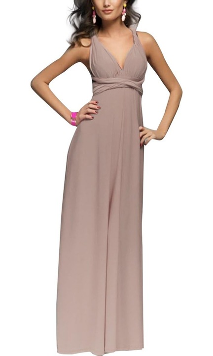 Rochie maxi convertibila, pentru absolvire, rochie de plaja de vara, casual, rochii festive de nunta, domnisoara de onoare, rochie de bal, rochie de petrecere, marimea L