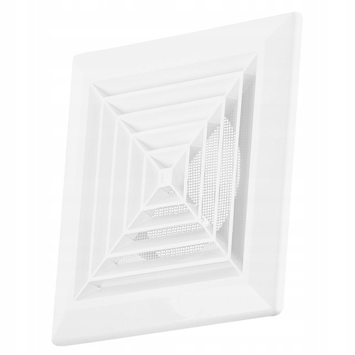 Grila Ventilatie, Dospel, Rotunda, Cu Plasa Protectie Insecte, Montaj Rapid Si Usor, Design Modern Si Estetic, Material PVC Rezistent, Ideala Pentru Orice Camera, Calitate Superioara, Diametru 135 mm, Alb