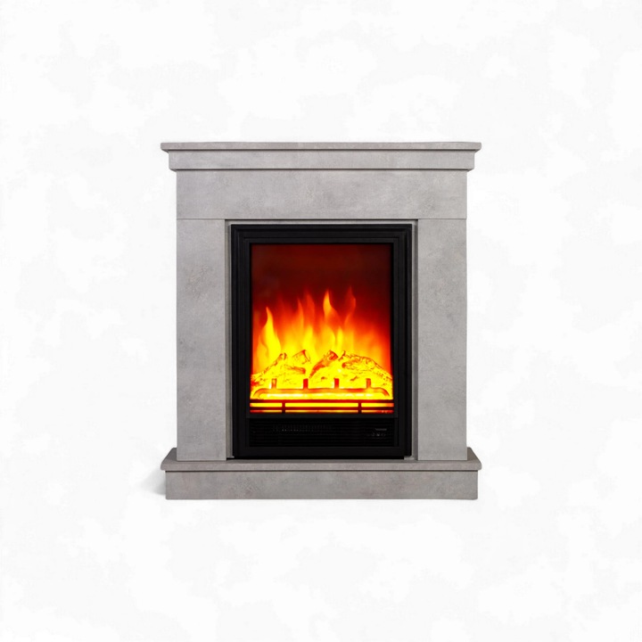 DLC Home Lembongan EF 1 Elektromos Kandalló, 83×93×28 cm Edzett Üveg és Fém Test, Wi-Fi, Ropogó Tűzhang