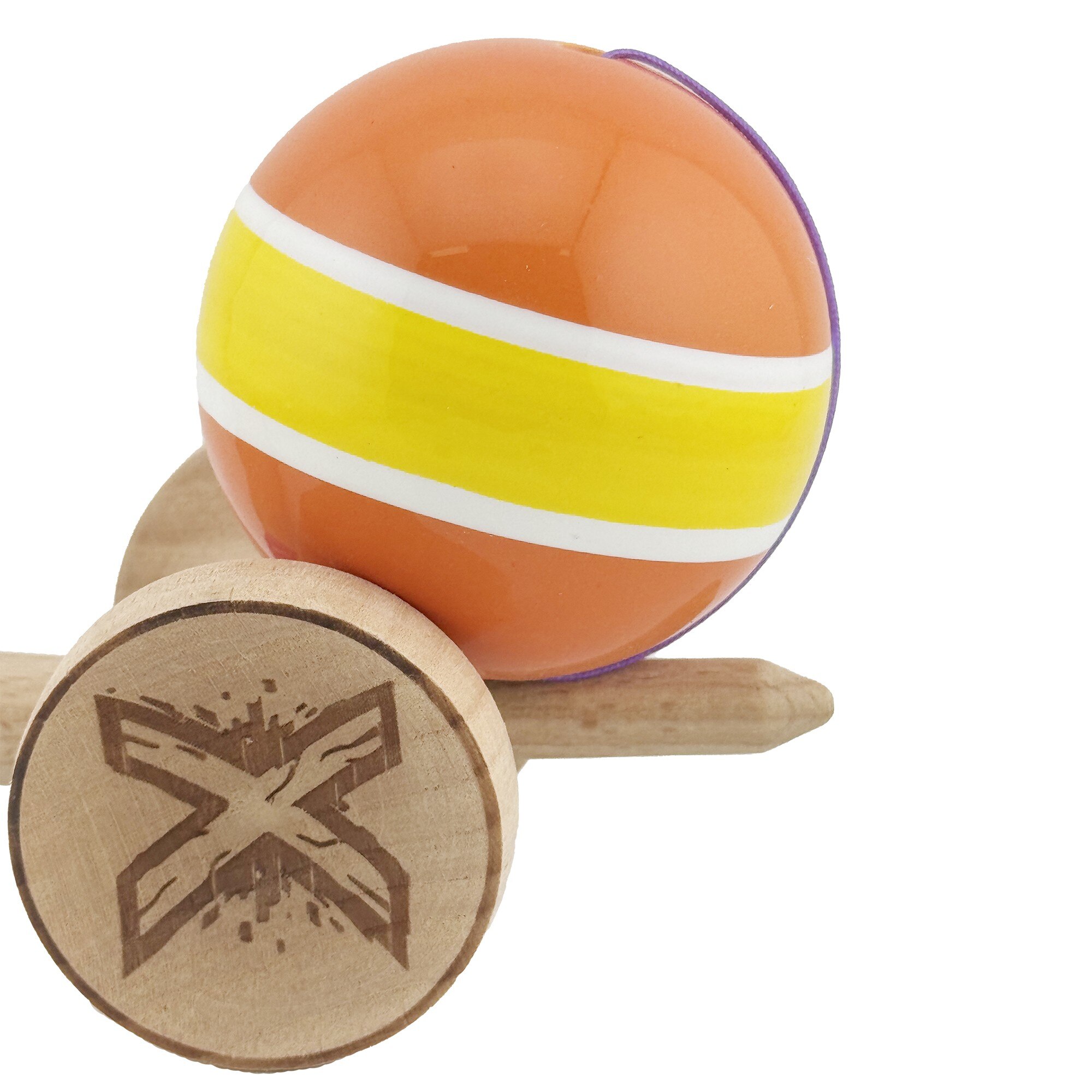 Kendama SUPER STYKY, Big cup V2, Lemn, 18 cm, Rulment Metalic cu