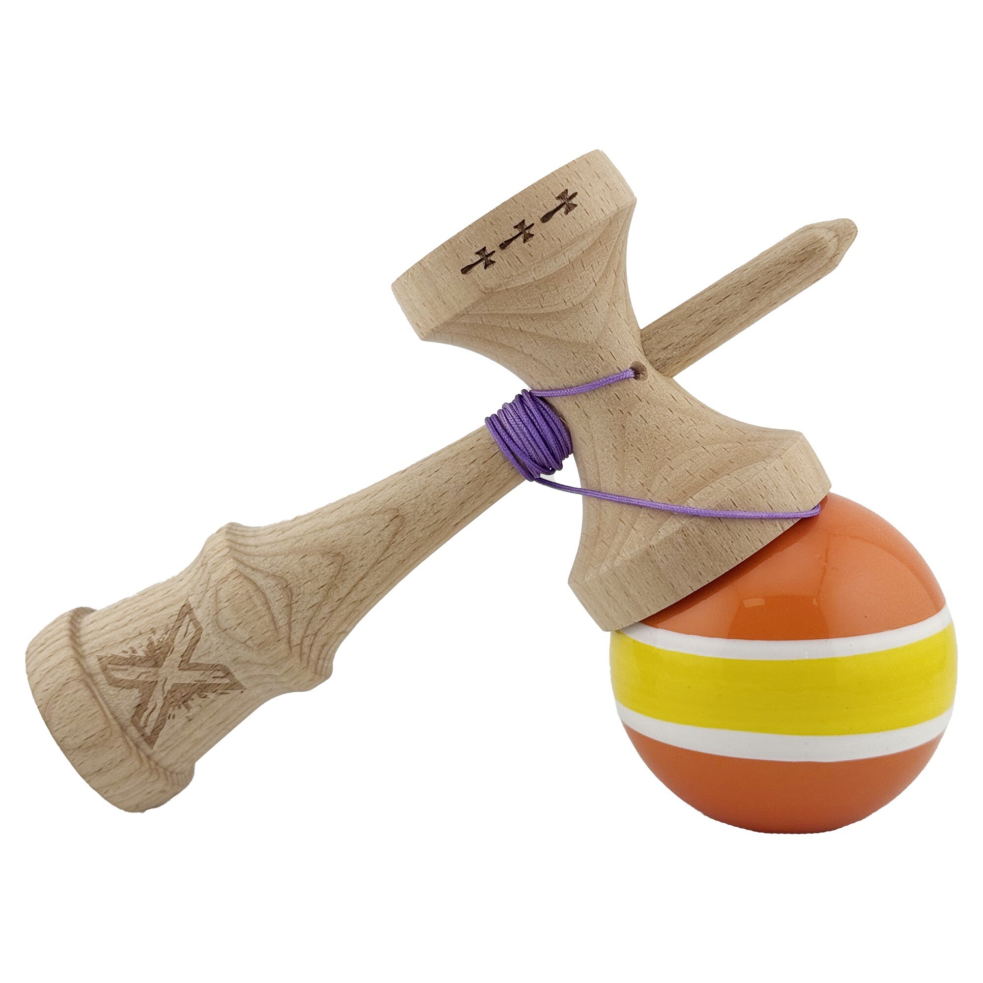 Kendama SUPER STYKY, Big cup V2, Lemn, 18 cm, Rulment Metalic cu