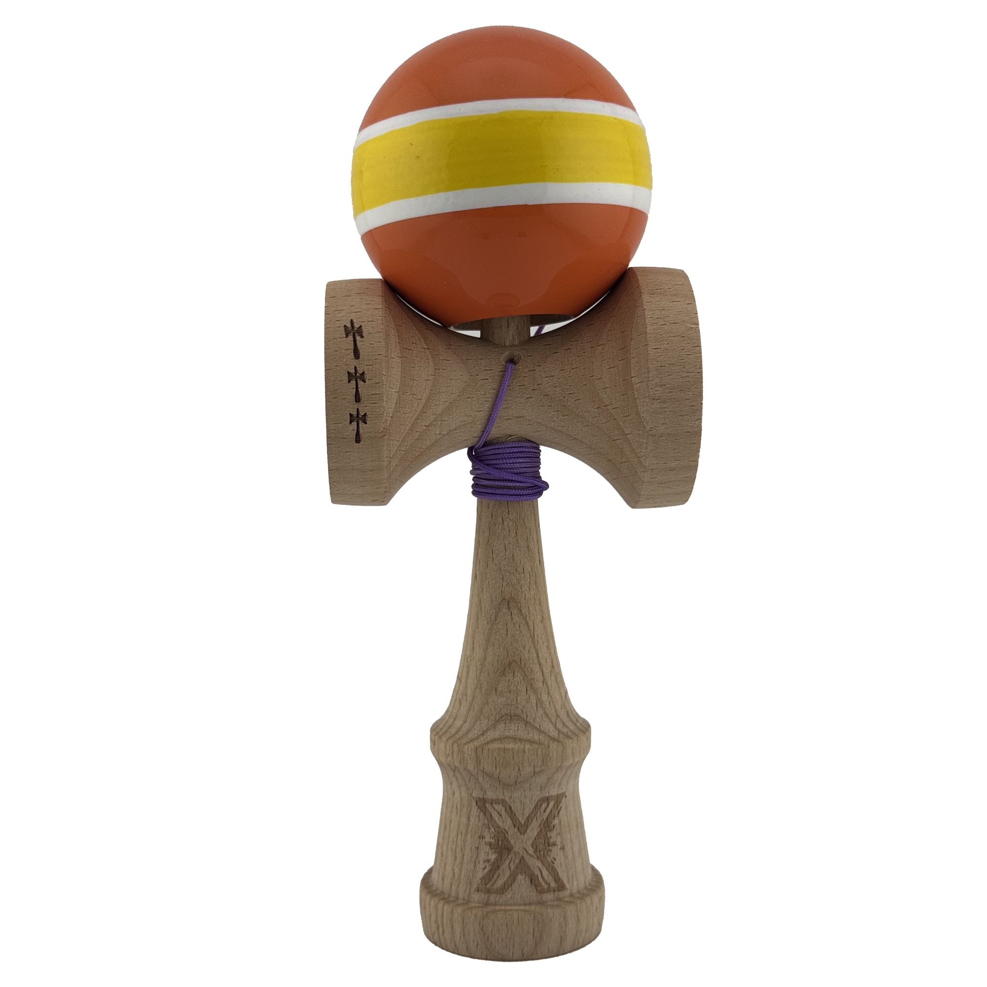 Kendama SUPER STYKY, Big cup V2, Lemn, 18 cm, Rulment Metalic cu