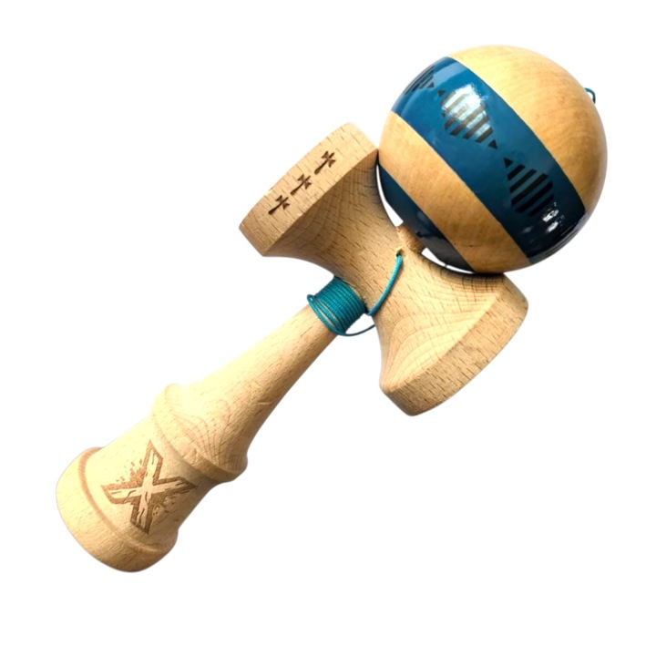 Кендама X Оригинала, Честота, Големи Чаши, 18 см, Големи Чаши, Синьо - Черно