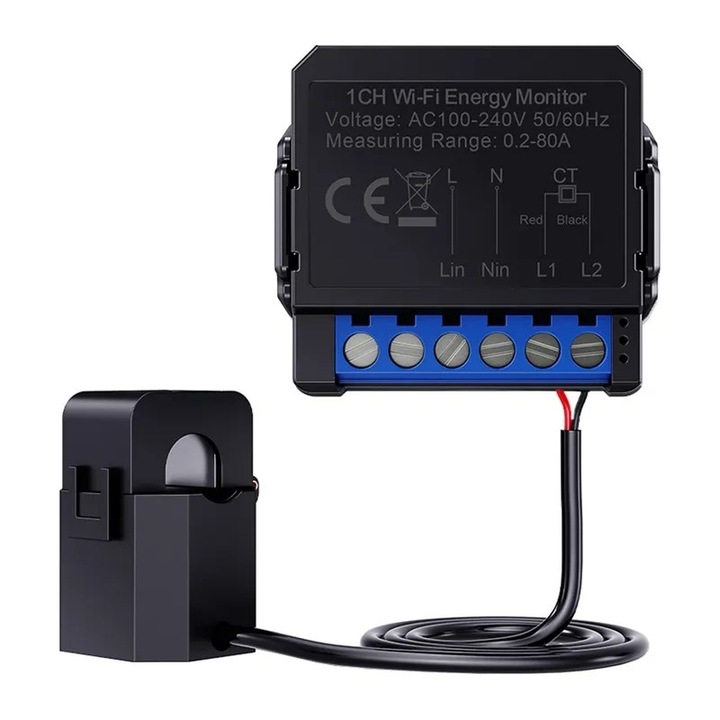 Contor de energie inteligent bidirectional Avatto WiFi WPM16-1