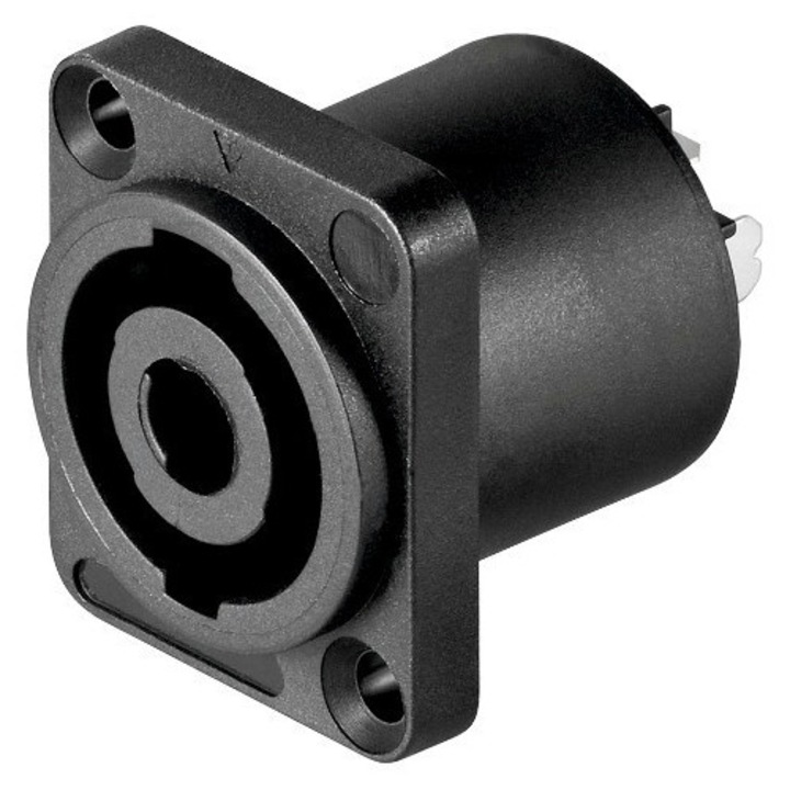 Mufa SPEAKON mama 4 pini, montabil pe panou, patrat