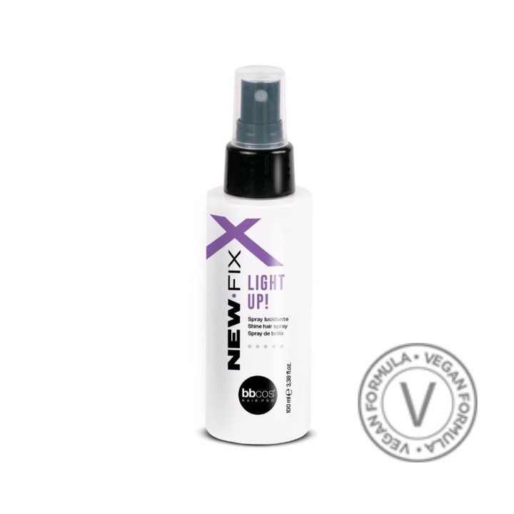 Spray pentru păr BBCOS New Fix Light Up!, 100ml, luciu, protecție umiditate