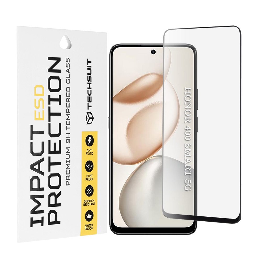 Folie pentru Honor 400 Smart 5G / 400 Smart 4G / 200 Smart / 90 Smart / X7d 4G / X7b 4G / X7bA 5GA /A X7c - Techsuit ESD Glass - Black