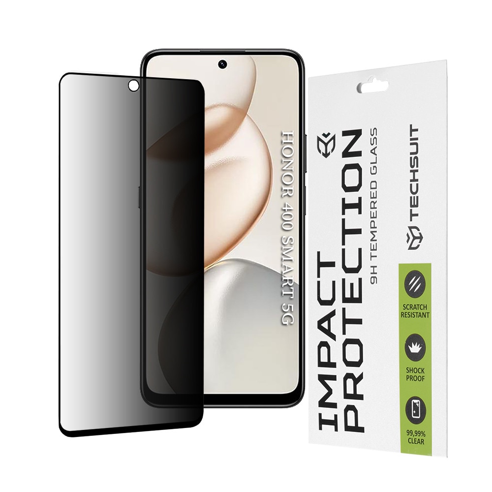 Folie pentru Honor 400 Smart 5G / 400 Smart 4G / 200 Smart / 90 Smart / X7d 4G / X7b 4G / X7b 5G / X7c - Techsuit 111D Privacy FullA Glue - Black