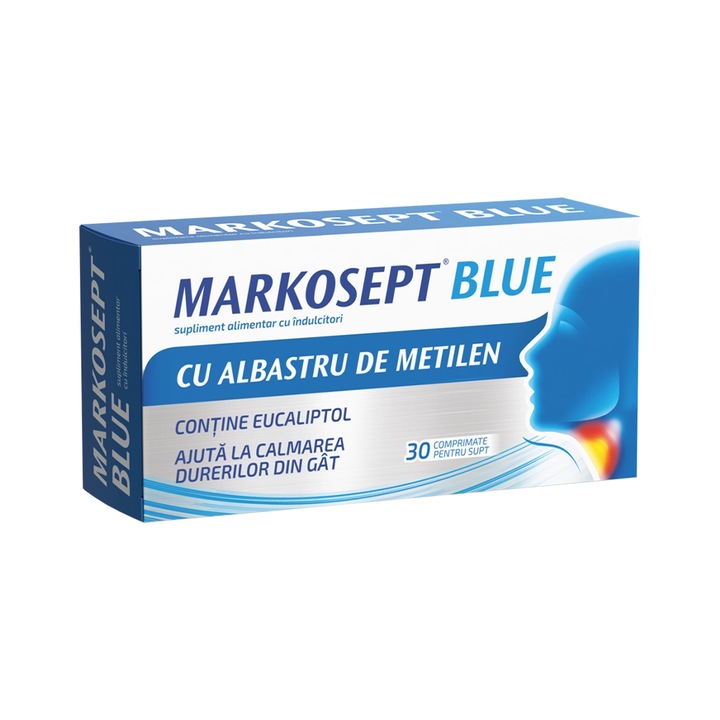 Markosept Blue, 30 comprimate pentru sus
