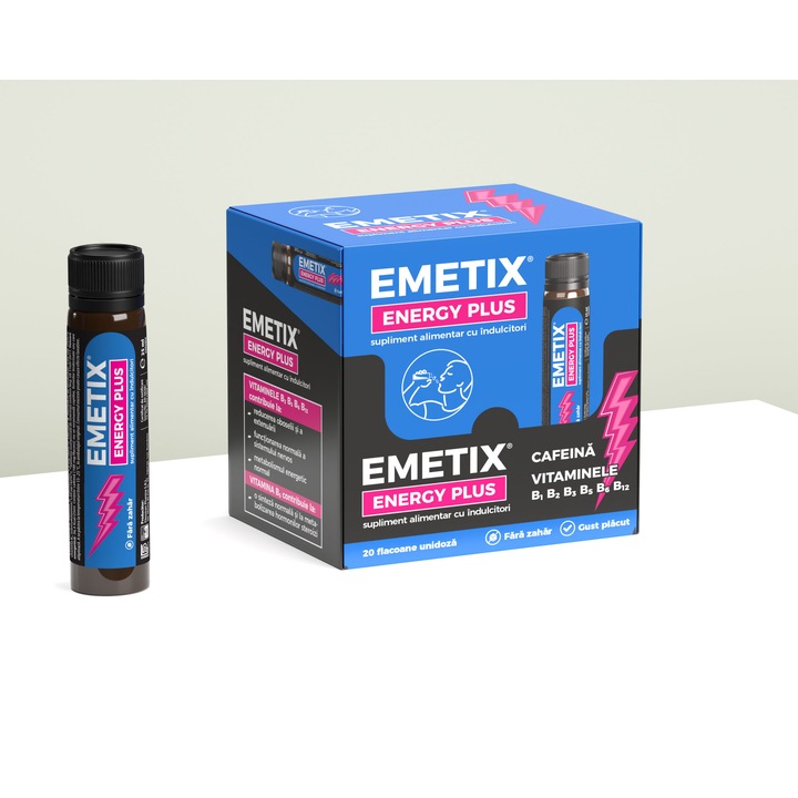 Emetix Energy Plus Solutie, 20 x 25ml