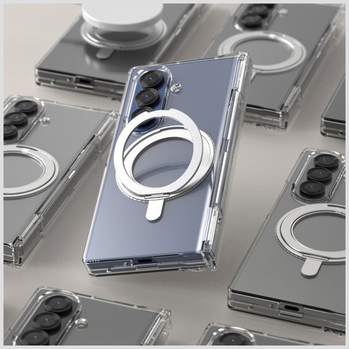 Araree Nukin 360 tok MagSafe-el és állvánnyal, kompatibilis Samsung Galaxy Z Fold 7, átlátszó