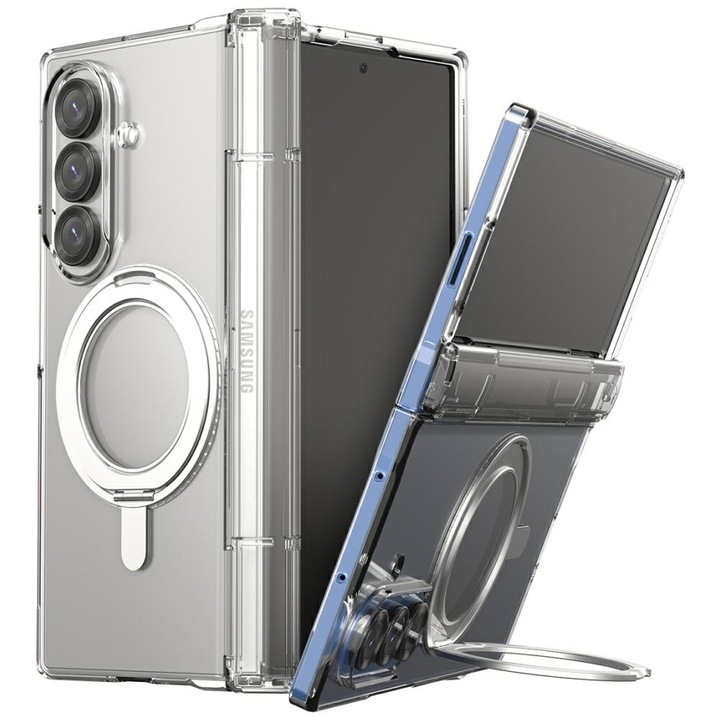 Araree Nukin 360 tok MagSafe-el és állvánnyal, kompatibilis Samsung Galaxy Z Fold 7, átlátszó