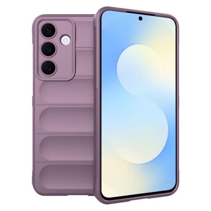 Husa Upzz® Magic Shield Pentru Samsung Galaxy S25 FE, MicroFibra la Interior, Anti Sock - Purple