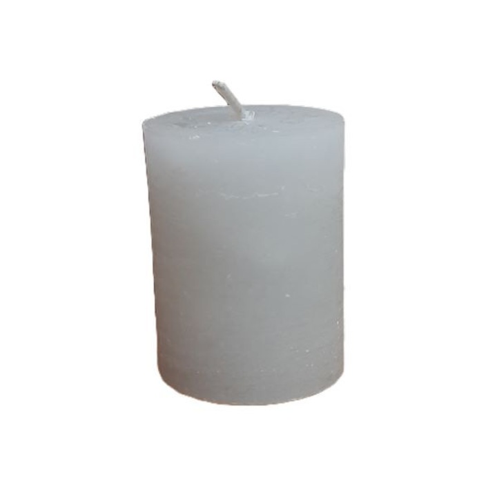 Rusztikus henger gyertya 60x80 mm, 1 darab, szürke