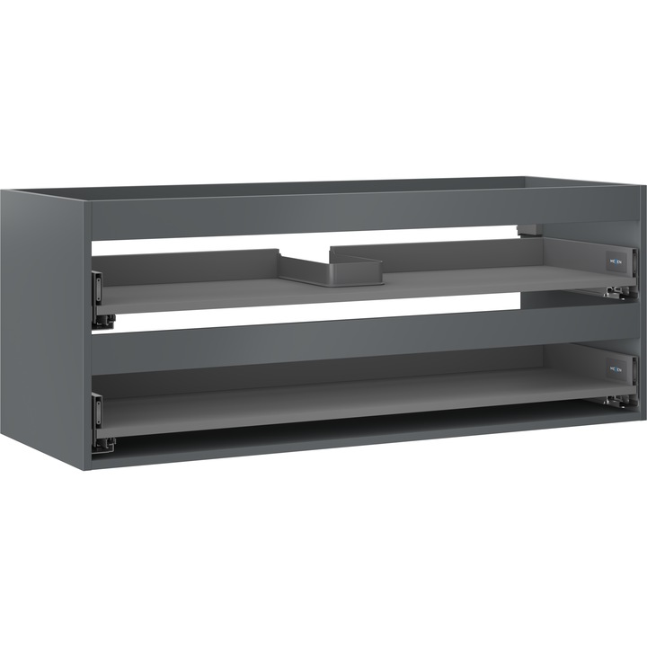 Corp Mexen Box-A pentru dulap sub chiuveta 120 cm, 2 sertare, grafit mat - 91AX0-1200-470-2-66