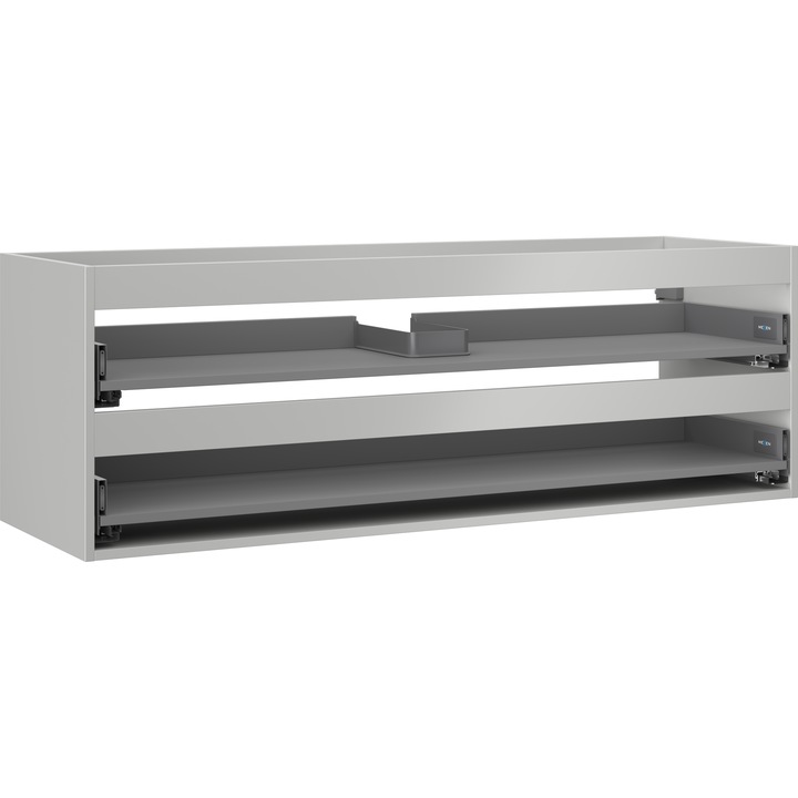 Mexen Box-A carcasa dulap de baie 140 cm, 2 sertare, gri mat - 91AX0-1400-470-2-62