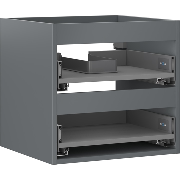 Mexen Box-A corp dulap pentru chiuveta 50 cm, 2 sertare, grafit mat - 91AX0-0500-470-2-66