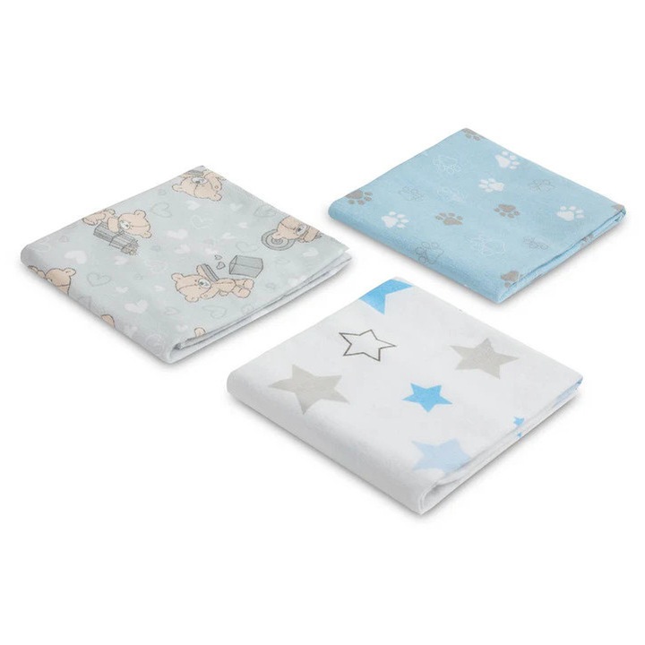 Cearșafuri absorbante, Caretero, set 3 bucăți, bambus, 50x60 cm