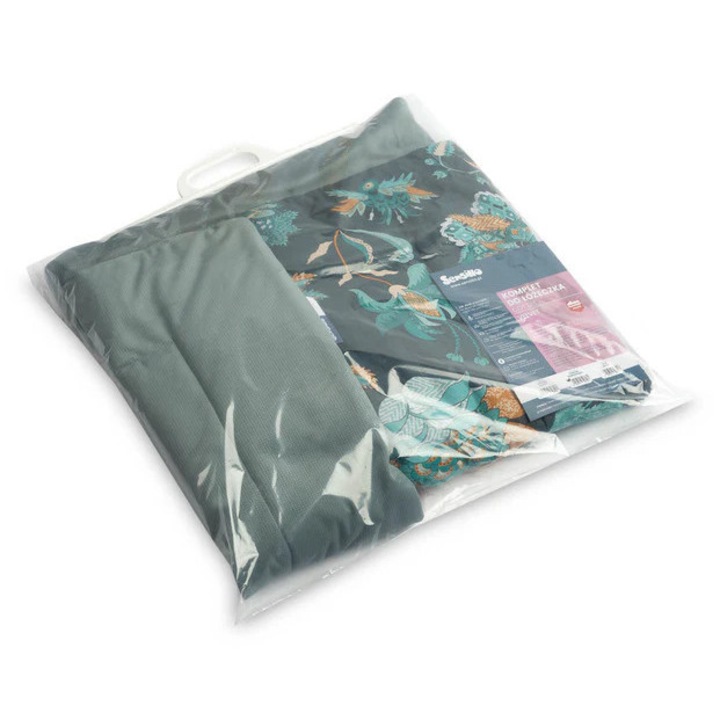 Комплект за кошара Caretero Paradise Emerald, 95x75 см, 35x25 см, памук, антикалергичен, цветен