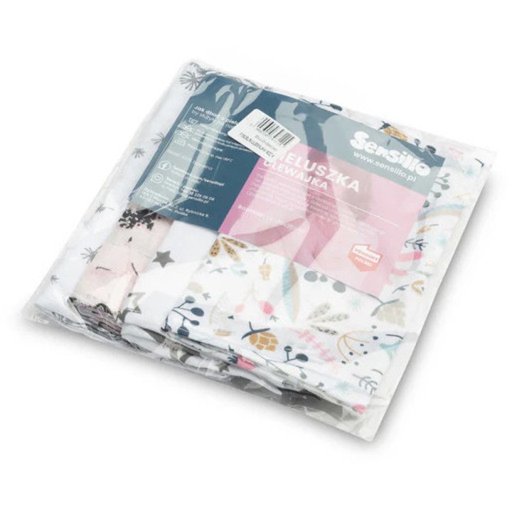 Пеленка Caretero, комплект от 4 броя, 100% памук, розова, 35x35 см