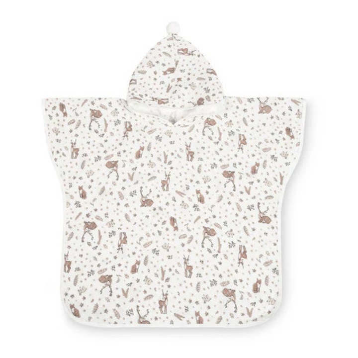 Caretero gyerek poncsó, muszlin, gyerek mintás, 0/2