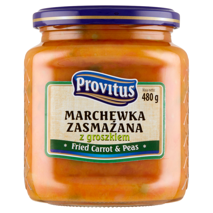 Conserva Provitus morcovi prajiti cu mazare 480 g