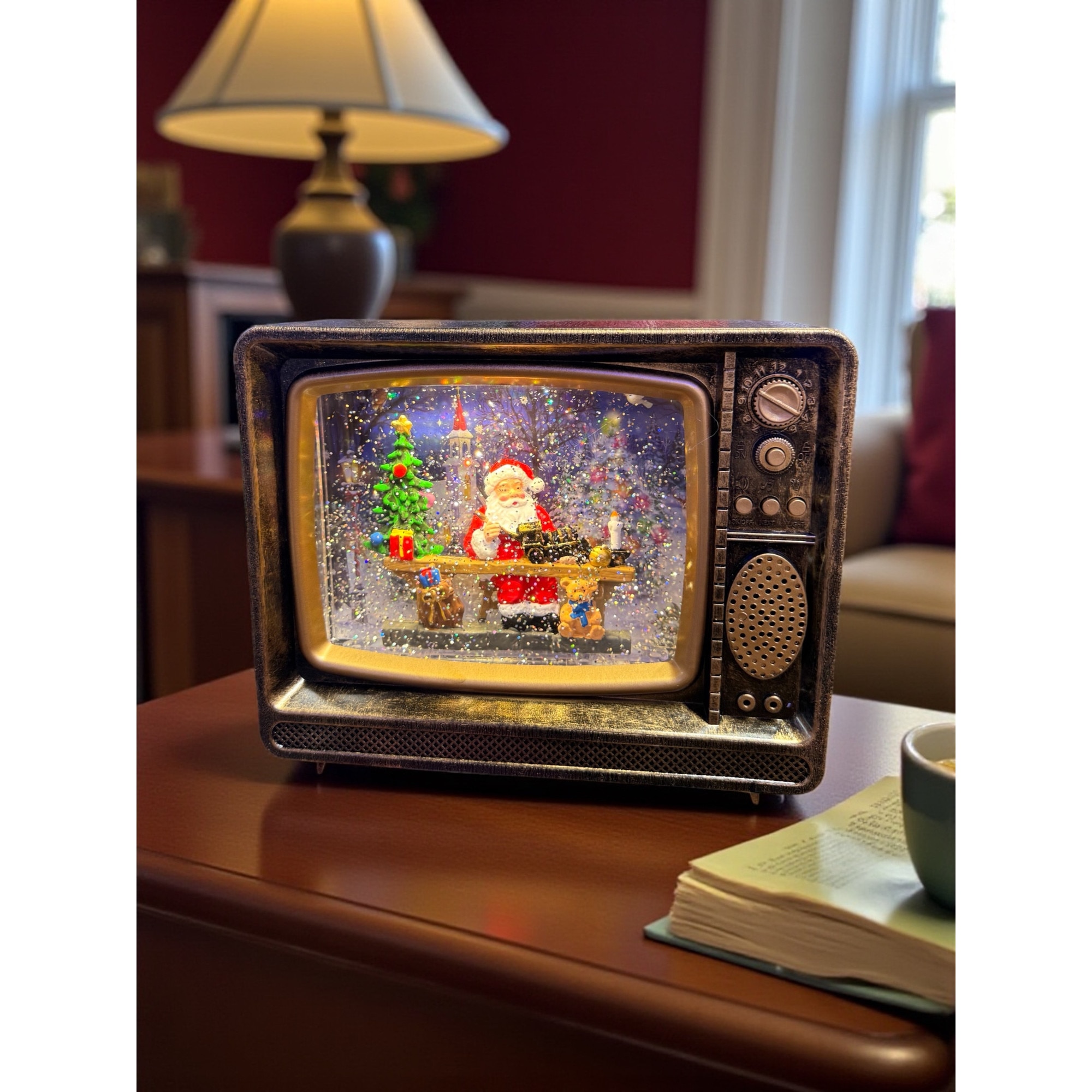 motomiさま専用　RETRO MOVE [SpaceTV] クリスマスセール Televizor Retro Decorativ Craciun cu LED, Zapada in Miscare si