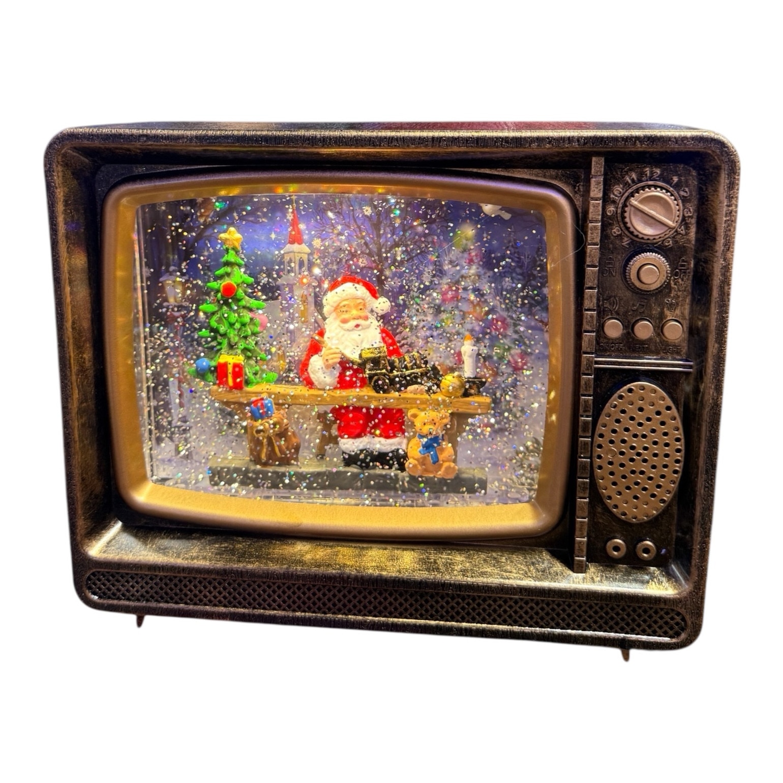 motomiさま専用　RETRO MOVE [SpaceTV] クリスマスセール Televizor Retro Decorativ Craciun cu LED, Zapada in Miscare si
